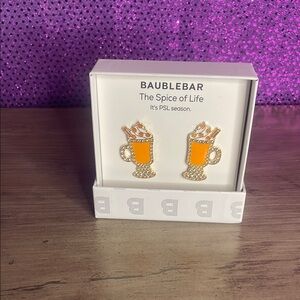 BaubleBar Pumpkin Spice Latte Earrings